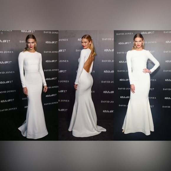 Rebecca Vallance "Billie" White Long Sleeve Gown. Stunning!!!!! Size 8 👰🏼♀️💍 - Picture 2 of 16